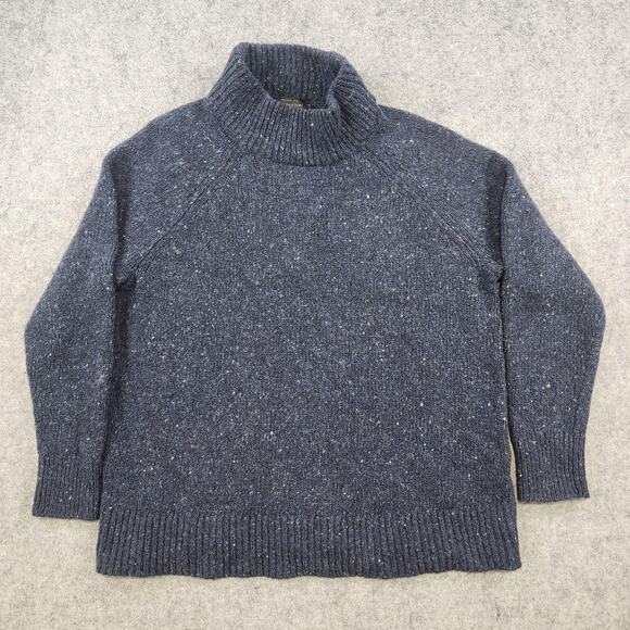 Pendleton Sweater Womens Small Navy Donegal Turtleneck Merino Wool Alpaca Knit - Picture 2 of 11
